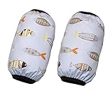 2ペアベビー防水Oversleevesキッズスリーブプロテクターグレー