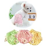 Hamth9 犬 マナーパンツ マナーベルト 犬用生理パンツ サニタリーパンツ 犬用オムツカバー (ピンク, L, 1, 枚)