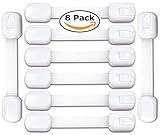 EliteBaby Adjustable Child Safety Locks - Latches to Babyproof Cabinets, Appliances, Drawers, Toilet