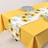 スタイルデコール(STYLE Decor) テーブルランナー リバーシブル 綿100% 北欧 おしゃれ テーブルセンター 30cm×180cm ソレイユ サンフラワー W2604220