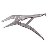 Flameer プライヤー　ロングノーズ 　セルフロック式　ロックレンチ　バイス　グリップ　銀色