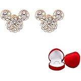 C-Girls真珠屋 AAAAA級 キュービックジルコニア CZ ダイヤモンド ホワイト ゴールド ディズニー Mickey ピアス ミッキー 七五三結婚式ウエディング シルバー 925 ホワイトディー 全品ラッピング