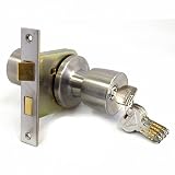 AGENT ディンプルキー取替錠 バックセット64mm/丸座径65mm GMD-4000 シルバー