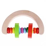 snnplapla 1 pc木製Baby Rattle Handbell Toys Musical Activity Toys for Baby開発、タイプD