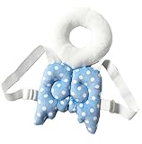 [もうほうきょう]可愛いリュック　赤ちゃんのごっつん防止やわらかリュック　キッズ　乳幼児用　頭を保護できる　怪我防止　よちよち歩きの赤ちゃんにぴったり (ブルー, シングル)