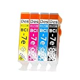 BCI-7e インクカートリッジ 7e インク キヤノン用 インク BCI-7e(BK/C/M/Y) 4MP 計4本 3年保証 残量表示 大容量タイプ pixus mp950 mp960 mp970 mx850 ip4200 ip4300 ip4500 ip7500など (bci-7ebk bci-7ec bci-7em bci-7ey)