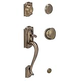 Camelot Handleset with Siena Interior Knob in Antique Brass [並行輸入品]