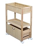 マルチオープンラック (ナチュラル) 【キャスター付き/約幅65×奥行30×高さ85cm】