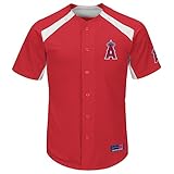 MLB Los Angeles AngelsメンズMike Trout 27 Fever Player Jersey XL レッド