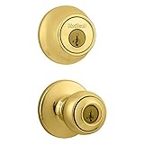 クイックセットポロSmartKeyエントリ& Single円柱デッドボルトコンボパック One Combo Pack ゴールド 690P 3 CP K6 SMT