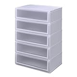 《2個セット》 収納チェスト クリアチェストC620-5 5段 幅62×奥行45×高さ93cm (C) クリア