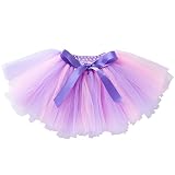 YukeBaby TUTU チュールスカート キッズ パニエ こども用 演出服 ダンス用 バレエ用 コスチューム 発表会 仮装 (ハンドメイドマルチカラー1)