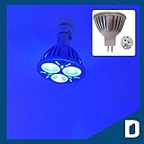 3W MR16 GU5.3 Spotlight LED Light Bulb - BLUE - AC/DC12V 300mA - 35W Halogen Replacement - 91% Energ