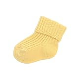 (靴下屋) kutsushitaya ベビー 折り返しリブショートソックス9～12cm イエロー