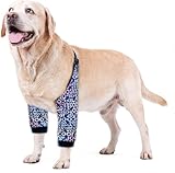 MEIAOJIA 犬 リハビリ 犬用関節プロテクター 犬介護 老犬介護 犬用膝サポーター 犬 サポーター 犬 足カバー 前足 犬 プロテクター 可愛い 通気性 犬 肘 けが 関節炎 術後保護 関節保護 傷舐め防止 中型 大型犬用 アボカド 2XL