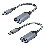 Eono(イオーノ) - USB Type C 変換アダプタ, 2個セットType C to USB 3.0 メス OTG ケーブル 5Gbps高速データ転送タイプC 変換コネクター (グレー)
