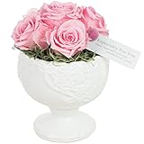 プリザーブドフラワー ギフト レースポット ピンク 16PA05