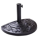 JAXPETY 20'' Umbrella Base Stand Market Patio Standing Outdoor Living Heavy Duty (Half-moon)