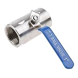 F Fityle エアー　ホース　パイプ　1インチ　水門　ブレーキ　ボールバルブ　配管　部品　ステンレススチール製