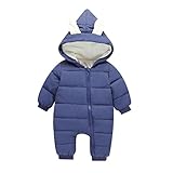 mioim ベビー服 子供服 男の子 女の子 ダウンコート ロンパース 長袖 厚手 フード付き 秋冬 ダウン ジャケット 防寒 アウター 上着 赤ちゃん服 普段着