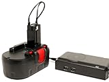 Bosch GDS 18 V-HT 互換バッテリー + 充電器 : Bosch 18V 電動 工具用 対応バッテリー,充電器 (3300mAh, 18V, ニッケル水素)