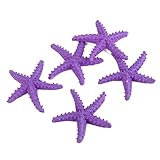 Flameer ミニチュア　盆栽　ガーデニング　飾り物　ヒトデ　モデル　5個入り　装飾　小道具　全2色 - パープル