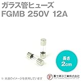 富士端子 FGMB ガラス管ヒューズ 1個 カートリッジタイプ (定格: AC250V 12A) (長さ: 2cm) (B種溶断型) NN