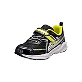 [シュンソク] スニーカー キッズ 男の子 子供靴 幅広 軽量 16~25cm 3E SJC 1550 ブラック/イエロー 20.0 cm 3E