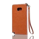 NEXCURIO Samsung Galaxy Note 5 手帳型ケース 耐衝撃 PUレザー マグネット式 カード収納 ポケットホルダー付き スタンド機能付き サムスンギャラクシーNote5ケース 