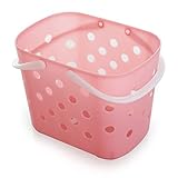 BINO Plastic Storage Tote with Handles, Pink by BINO