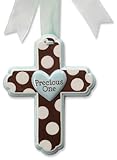 Enesco Grow in Grace Chocolate Dots Blue Wall Hanging, 5-1/2-Inch by Enesco Gift [並行輸入品]