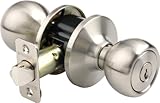Brinks 2107 – 119ボールスタイルキー付きエントリードアノブ、サテンニッケル