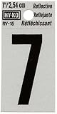 Hy-Ko RV-15/7 1.25" Black Reflective #7 House Number [並行輸入品]