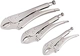 Draper 3 Piece Self Grip Curved Jaw Pliers Set 67825 by Draper