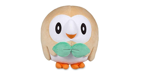 Amazon ポケモンセンターオリジナル 正規品 ぬいぐるみ もっちりまんまるクッション モクロー H33cm W33cm D32cmぽけもん さとし 名作 ぬいぐるみ ホビー