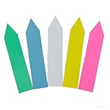 SODIAL 500個5色2X10CMプラスチック防水ガーデン植物タグ植物栽培園標識マーカー植物ステークス