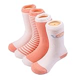 Snone キッズ・子供・ジュニア ガールズ コンフェス ハイキングブーツ ソックスセット 靴下セット (4足組) 女の子