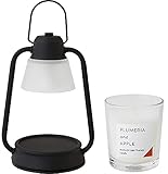 カメヤマキャンドル キャンドルウォーマーランプミニ ブラック＆香るキャンドル プルメリア＆アップル セット(J3610000BK＆BA4780550)