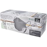ヨコイ さらふわ ESSENTIAL MASK 不織布マスク ライトグレー FD30-GR 紙製マスクケース付き 30枚入