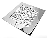 Designer排水つや消しニッケルNature Bubbles正方形装飾シャワー排水溝カバーGrate