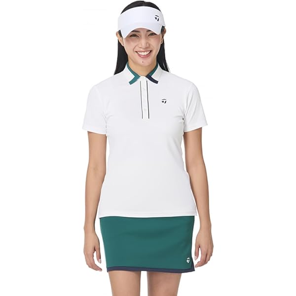 新品　レディース　カラーブロックS/Sポロ　ホワイト　XS テーラーメイド Amazon | テーラーメイド(TAYLOR MADE) フロントビッグロゴS/S