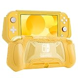 Gabxy Switch Lite用保護ケース、Switch Liteグリッププロテクターケース、傷防止と衝撃吸収ソフトTPU付きハンドグリップカバーケース (イエロー)