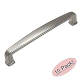 Cosmas 4392 – 128snサテンニッケルモダンキャビネットハードウェアハンドルプル – 5 "インチ( 128 mm )穴中心 – 10パック