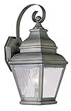Livex Lighting 2601-29 Exeter 1-Light Outdoor Wall Lantern, Vintage Pewter [並行輸入品]