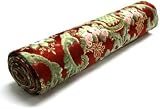 のり付き 生地 長さ2,400mm（フローラル/花かご） (レッド, 1/4巾（330mm）)