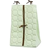 Quilted Circles Green/Choc Diaper Stacker by Bacati [並行輸入品]