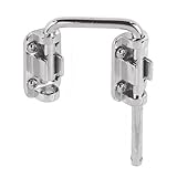 Defender Security S 4378 Sliding Door Loop Lock 1-7/16 Inch Diecast Construction Nickel Plated Pack 