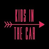 kids in car カッティング ステッカー Mサイズ ショッキングピンク 濃桃