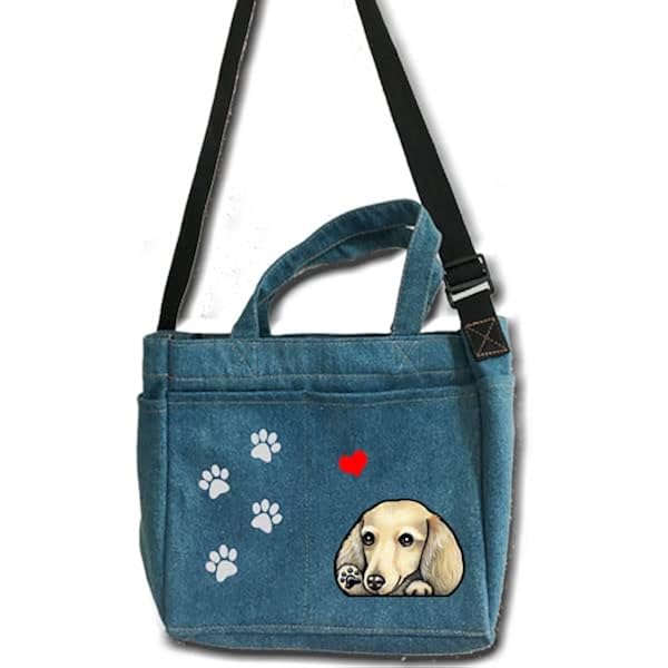 ポーチ①　ダックスフンド♡ オーダーで作りました、ダックスフンドブラックタン刺繍ポーチ