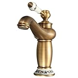 Kungfu Mall 蛇口 シングル ハンドル ウォーター タップ アンティーク ブロンズ 耐久性 混合栓 節水 浄水器